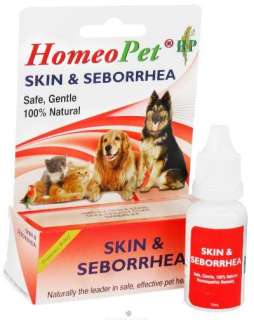 HomeoPet SKIN & SEBORRHEA   Dog, Cat, & Bird   Natural Safe & Gentle 