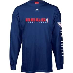  New Jersey Nets Team Practice Long Sleeve T Shirt: Sports 