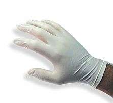 LATEX NATURAL DISPOSABLE POWDERED GLOVES 5 MIL   EXTRA LARGE SIZE 