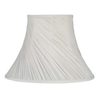   Bell Lamp Shade, Vanilla White, Faux Silk Fabric, Laura Ashley  