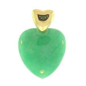  Natural Green Heartshape Jade Pendant Jewelry