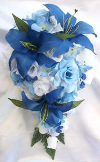  made of single light blue rose bud baby s breath and white ribbon bow