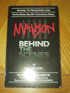 MANSON ~Behind the Scenes Bill Nelson RARE OOP 1997 Charles Manson 