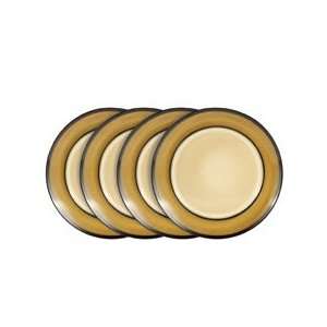 Gourmet Basics by Mikasa Belmont Gold Round Dinner Plates, Set of 4 