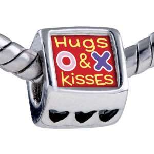  Valentines Day Hugs & Kisses Photo Heart European Charm 