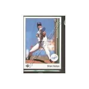 1989 Upper Deck Regular #72 Brian Holton, Los Angeles Dodgers Baseball 