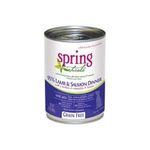 Spring Naturals Grain 95% Lamb and Salmon Dinner Canned Dog Food 12/13 