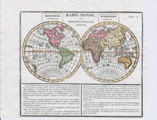   As A Island 1754 World Hemisphere Map America Africa Australia  