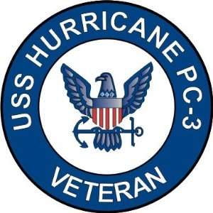  US Navy USS Hurricane PC 3 Ship Veteran Decal Sticker 3.8 