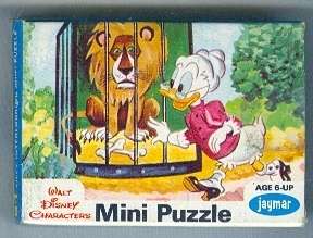 Old Jaymar Disney Mini Jigsaw Puzzle Lions Den Duck  