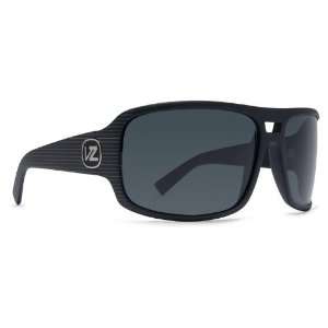 Von Zipper Prowler Sunglasses Black Satin Stripes/Gray, One Size 