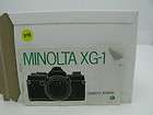 Minolta XG 1 35mm Film Camera Original Instruction Manual ID #218