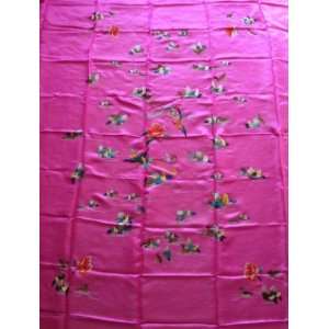  Chinese Silk Embroidery Bed Spread 100 Love Duck Pink 
