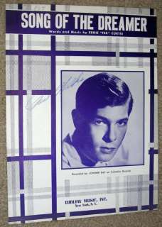 1955 Sheet Music SONG OF THE DREAMER Curtis JOHNNIE RAY  