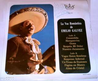 EMILIO GALVEZ   CONSENTIDA   AUTOGRAPHED LP mariachi  
