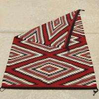   Hand Woven Southwestern Native Red Dazzler Wool Rug 3.75 x 5.75  