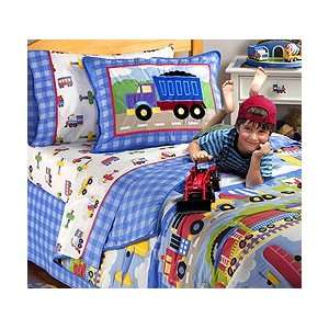 Olive Kids Trains, Planes & Trucks Queen Size Kids 4PC Comforter 