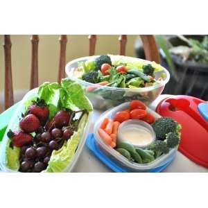 Lunch Box for Work 3 Shapes & Sizes Salad, Food & Veggie Containers 
