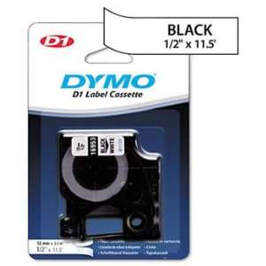  DYMO D1 Flexible Nylon Label Maker Tape 1/2in X 12ft Black 