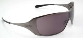 New Oakley Womens Sunglasses Dart Black Chrome w/Warm Grey #05 664 