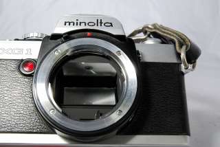Konica Minolta XG 1 Film Camera manual focus with Hippy strap vintage 