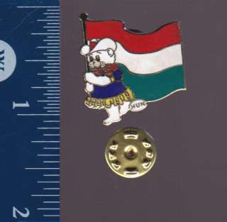 HUNGARY FLAG 1988 Calgary Winter Olympics PIN BADGE  