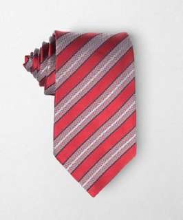 Zegna red striped silk tie   