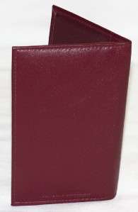 New Burgundy/Maroon Leather USA Passport Cover Embossed Gold Lettering 