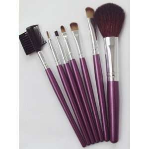  7 PCs Professional Makeup Cosmetic Brush Set Kit Case Free 