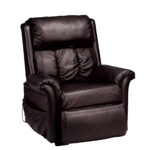  Lift Chair Recliner with Massage Espresso Bycast Leather 