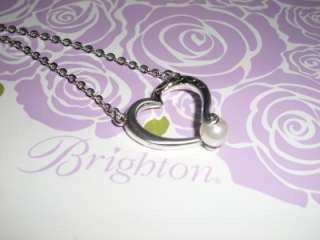 Brighton Luv & Kisses Heart & Pearl Necklace NWT with tags  