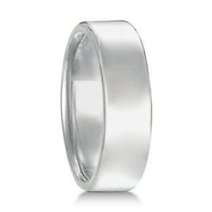  Euro Dome Comfort Fit Wedding Ring Mens Band 18k White 