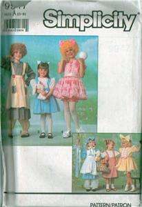   Simplicity Storybook Fairy Tale Costume Sewing Pattern Halloween