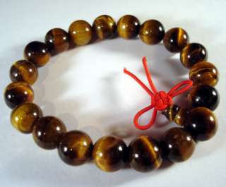 Tiger Eye Gem Tibet Buddhist Prayer Beads Bracelet Mala  