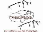 toyota paseo cynos convertible top rail weather seal kit 96