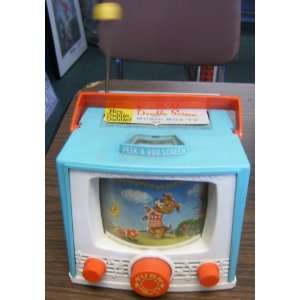  Vintage 1965 Fisher Price Double Screen Music Box TV Toys 