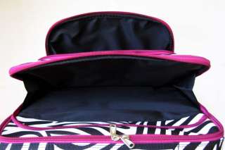 16 Computer/Laptop Briefcase Rolling Bag Pink Zebra  