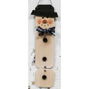 12 Rustic Painted Wood Snowman Christmas Decoration 