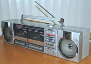   Radio Dual Cassette & Line in ~Vintage Ghettoblaster Boombox  