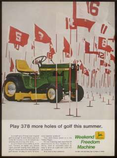1969 John Deere riding lawn mower photo print ad  