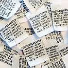 100% Poly Clothing CARE Tags Labels WP (Bag of 50)