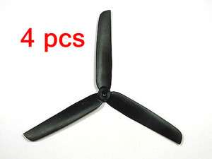4x GWS EP HD 6030 Airplane 3 blade Propeller SCALE Prop 6X3 6*3 Normal 