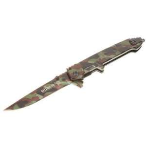  Cool Metal Folding Pocket Knife with Clip   Camouflage 