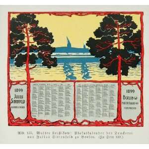   Print Calendar Julius Sittenfeld   Original Print