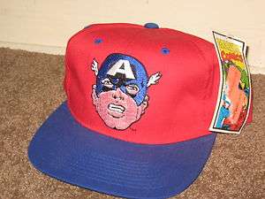  AMERICAN NEEDLE 1993 NOS CAPTAIN AMERICA Comic Snap Back Hat  