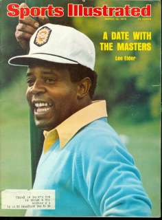 1975 Sports Illustrated Lee Elder   Masters Golf Cover  