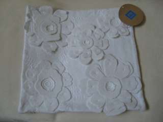 Pottery Barn Teen Fun Felted Pillow Cover White Petal  
