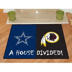   Cowboys   Washington Redskins House Divided Rug   NFL: Home & Kitchen
