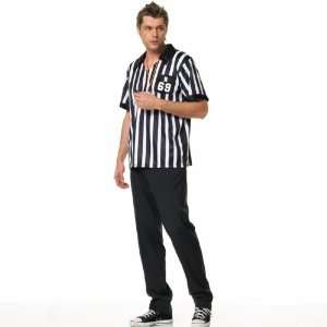 Lets Party By Leg Avenue Referee Shirt Adult Costume / Black   Size X 
