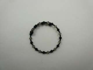 These are beautiful memory wire bracelets strung with 5mm Black/ AB 